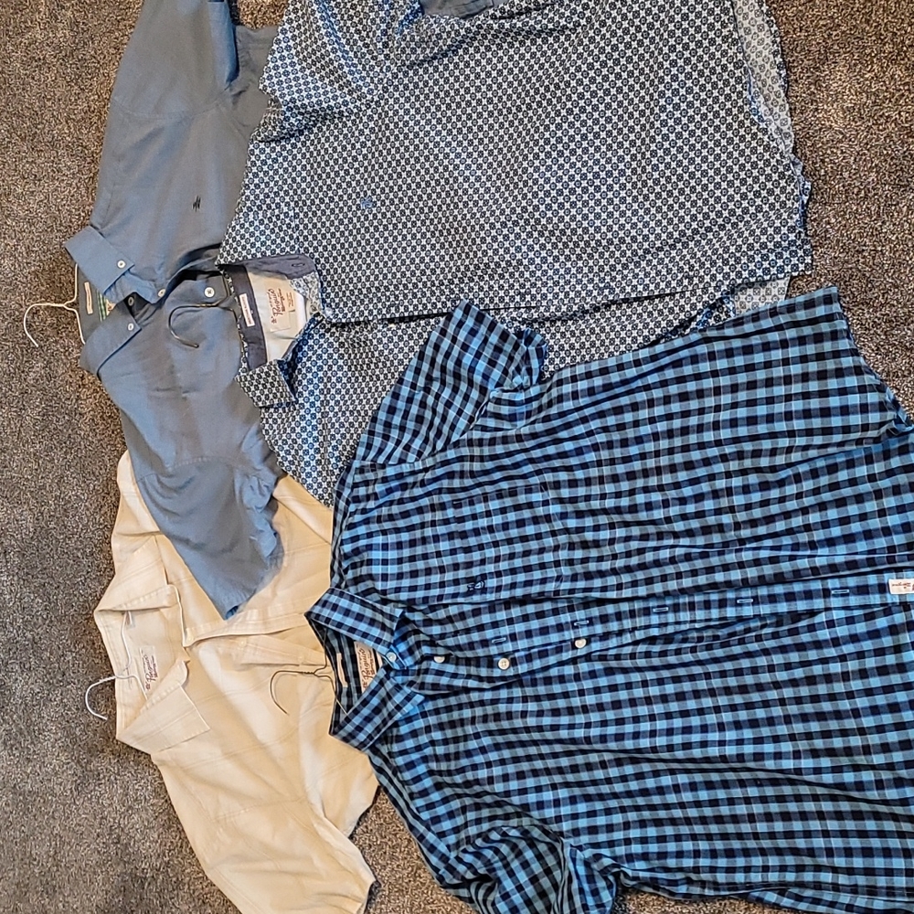 4 Original Penguin Short Sleeve Button Down Shirts